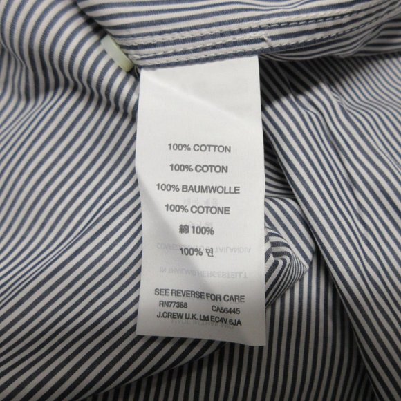 J. Crew pinstriped bib front popover tunic shirt - Picture 6 of 12